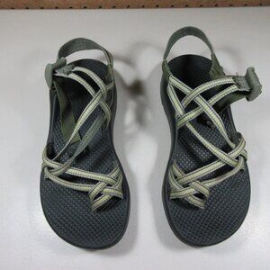 Chaco womens green an lime ZX2 strappy hiking sandals 8 M